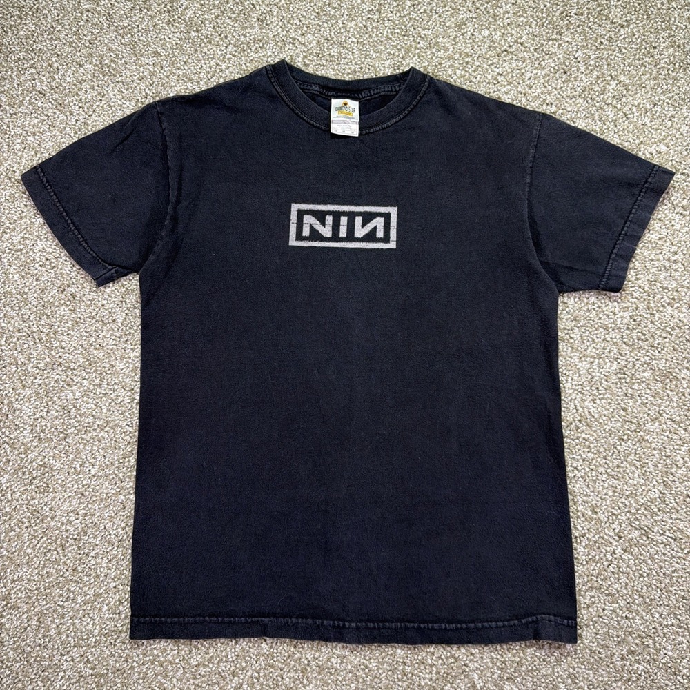 Vintage Nine Inch Nails With Teeth Live Shirt Size Medium Black Great